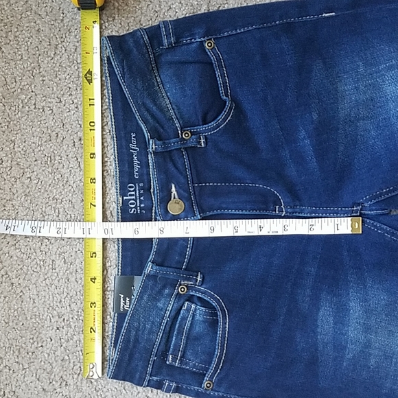 Women's New York & Company Soho Cropped Flare Jeans, Size 2, NWT, Raw Frayed Hem - Picture 7 of 11